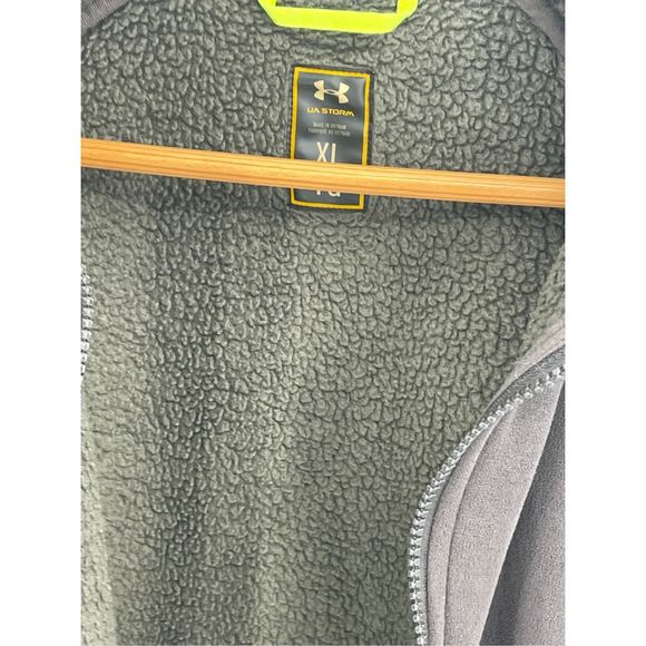 Under Armour Sweatshirt Full Zip Men XL Storm Lined Gray‎ - Picture 13 of 13